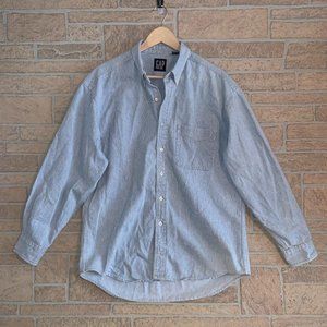 GAP Vintage Blue White Pin Stripe Button Down L